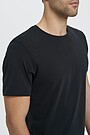 Organic cotton crew-neck T-shirt 3 | BLACK | Audimas