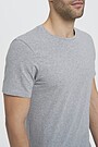 Organic cotton crew-neck T-shirt 3 | GREY/MELANGE | Audimas