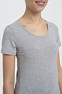 Organic cotton crew-neck T-shirt 3 | GREY/MELANGE | Audimas