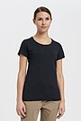 Organic cotton crew-neck relaxed fit T-shirt 1 | BLACK | Audimas