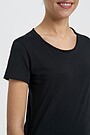 Organic cotton crew-neck relaxed fit T-shirt 3 | BLACK | Audimas