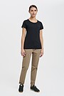 Organic cotton crew-neck relaxed fit T-shirt 4 | BLACK | Audimas