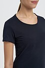 Organic cotton crew-neck relaxed fit T-shirt 3 | DARK NAVY | Audimas