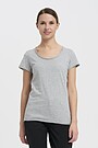 Organic cotton crew-neck relaxed fit T-shirt 1 | GREY/MELANGE | Audimas