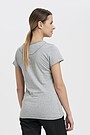 Organic cotton crew-neck relaxed fit T-shirt 2 | GREY/MELANGE | Audimas