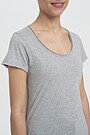 Organic cotton crew-neck relaxed fit T-shirt 3 | GREY/MELANGE | Audimas