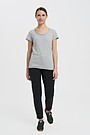 Organic cotton crew-neck relaxed fit T-shirt 4 | GREY/MELANGE | Audimas