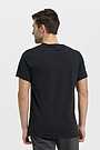Organic cotton crew-neck relaxed fit T-shirt 2 | BLACK | Audimas