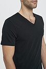 Organic cotton v-neck T-shirt 3 | BLACK | Audimas