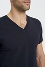 Organic cotton v-neck T-shirt 3 | DARK NAVY | Audimas