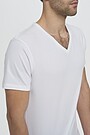 Organic cotton v-neck T-shirt 3 | WHITE | Audimas