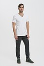 Organic cotton v-neck T-shirt 4 | WHITE | Audimas