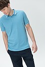 Stretch cotton polo shirt 4 | BLUE | Audimas