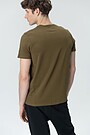 Stretch cotton t-shirt 2 | GREEN/ KHAKI / LIME GREEN | Audimas