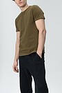 Stretch cotton t-shirt 4 | GREEN/ KHAKI / LIME GREEN | Audimas