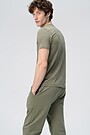 Stretch cotton tee 2 | GREEN/ KHAKI / LIME GREEN | Audimas