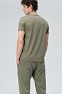 Soft touch modal tee with print 2 | GREEN/ KHAKI / LIME GREEN | Audimas