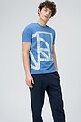 Soft touch modal tee with print 1 | BLUE | Audimas