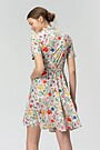 Wrinkle-free light woven printed dress 2 | BROWN/BORDEAUX | Audimas