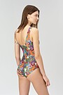 Printed one-piece swimsuit 2 | GREEN/ KHAKI / LIME GREEN | Audimas