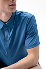 Wrinkle free - stretch fabric short sleeves shirt 3 | BLUE | Audimas