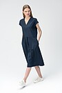 Wrinkle-free light woven dress 4 | BLUE | Audimas