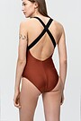 Shiny one-piece swimsuit 2 | RED/PINK | Audimas