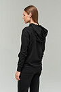 Soft touch modal zip-through hoodie 2 | BLACK | Audimas