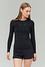 Functional lightweight long sleeve top 1 | BLACK | Audimas