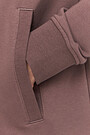 Long cotton zip-through sweatshirt 4 | BROWN/BORDEAUX | Audimas