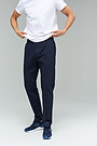 Stretch cotton regular fit sweatpants 4 | BLUE | Audimas