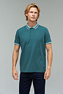 Stretch cotton polo t-shirt 1 | GREEN/ KHAKI / LIME GREEN | Audimas