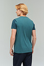 Stretch cotton t-shirt with print 2 | GREEN/ KHAKI / LIME GREEN | Audimas