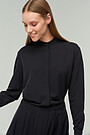 Stretch fabric loose fit dress 4 | BLACK | Audimas