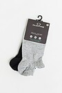 Short cotton fiber socks 5 | Black/grey | Audimas