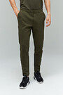 Cotton tapered fit sweatpants 1 | GREEN/ KHAKI / LIME GREEN | Audimas