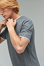 Stretch cotton t-shirt 3 | GREY/MELANGE | Audimas