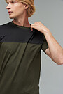 Functional recycled fabric t-shirt 3 | GREEN/ KHAKI / LIME GREEN | Audimas