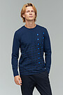 Stretch cotton long sleeve t-shirt 1 | BLUE | Audimas