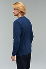Stretch cotton long sleeve t-shirt 2 | BLUE | Audimas