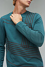 Stretch cotton long sleeve t-shirt 3 | GREEN/ KHAKI / LIME GREEN | Audimas