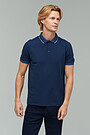 Stretch cotton polo t-shirt 1 | BLUE | Audimas