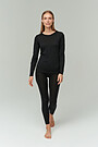 Fine merino wool long sleve top 4 | BLACK | Audimas