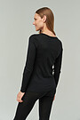 Fine merino wool long sleve top 2 | BLACK | Audimas