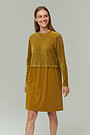 Cotton velour dress 1 | GREEN/ KHAKI / LIME GREEN | Audimas