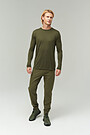 Fine merino wool long sleeve t-shirt 4 | GREEN/ KHAKI / LIME GREEN | Audimas