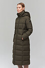 Long puffer down coat 1 | GREEN/ KHAKI / LIME GREEN | Audimas