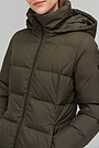 Long puffer down coat 3 | GREEN/ KHAKI / LIME GREEN | Audimas