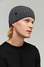 Knitted merino wool hat with cashmere 1 | GREY/MELANGE | Audimas
