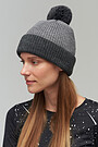 Soft knitted hat with wool 1 | GREY/MELANGE | Audimas